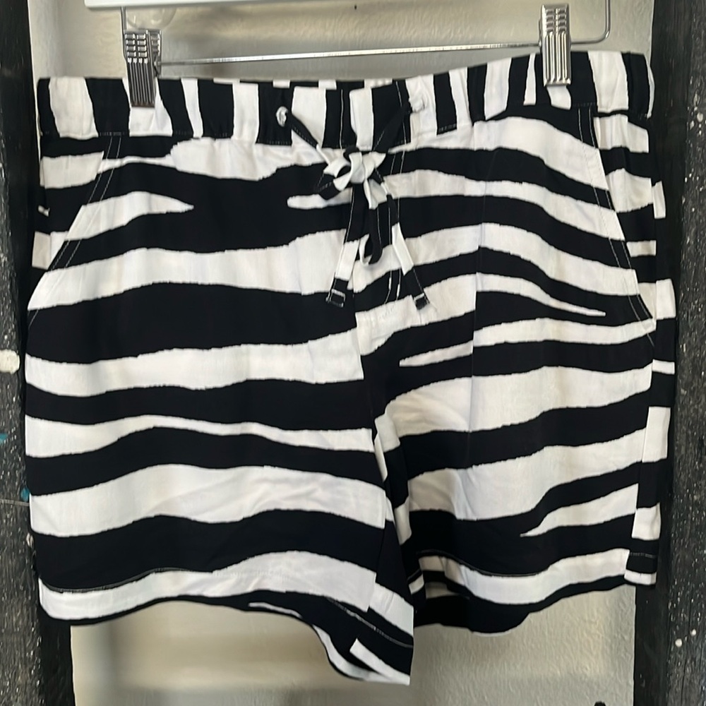 Zebra Striped Shorts. Had A String In The Front T… - image 1